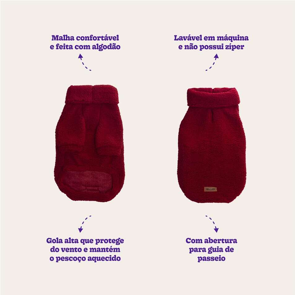 Moletom Meau Cacharrel Alpaca Vinho Bordô - Tam. 04