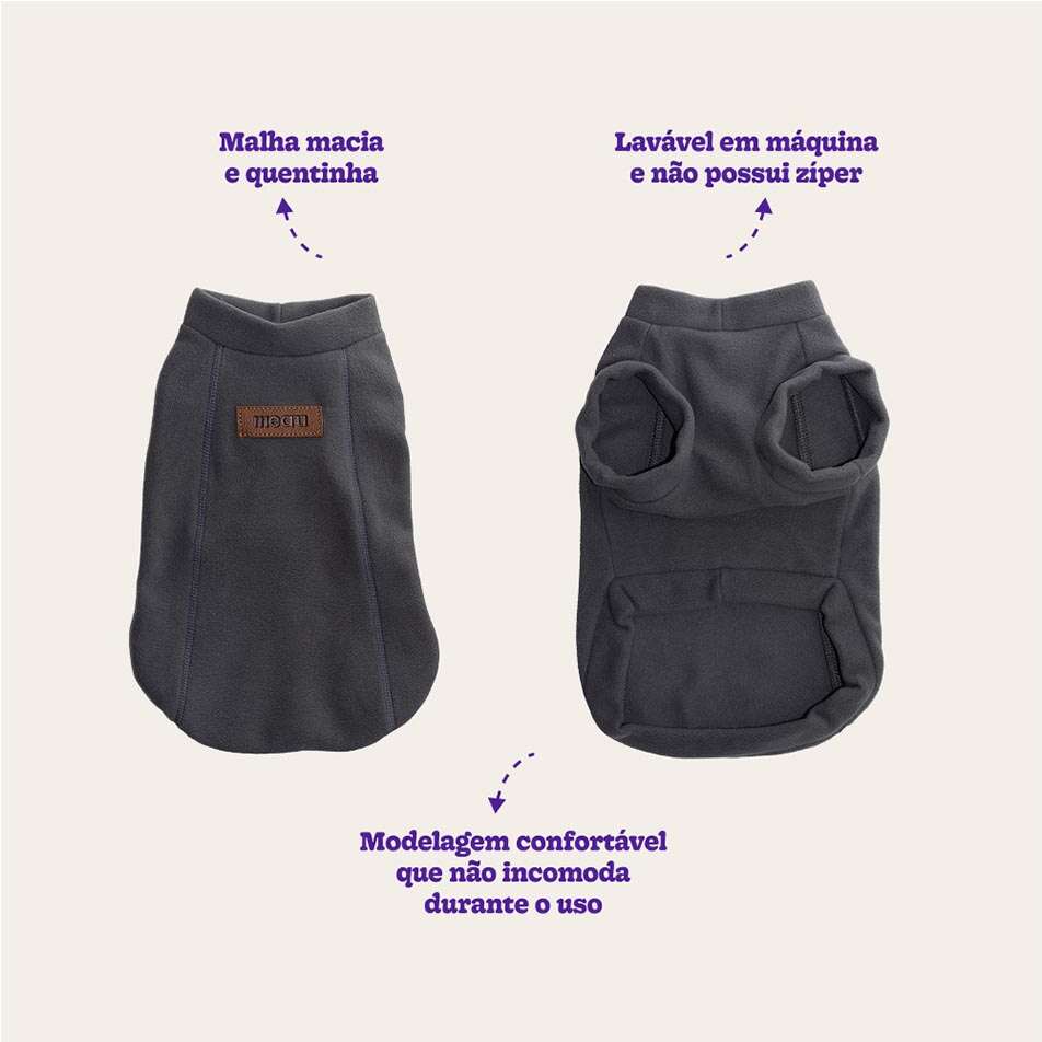 Blusa Meau Soft Cinza - Tam. 04