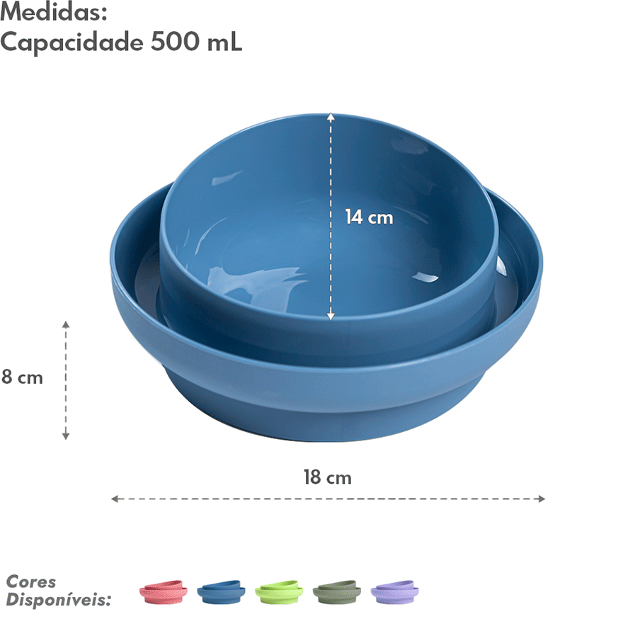 Comedouro Familia de Estimação Antiformiga Azul para Cães - Tam. M