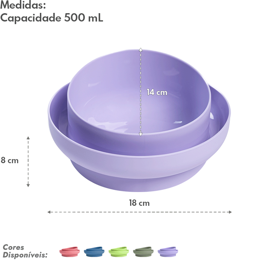Comedouro Familia de Estimação Antiformiga Lilás para Cães - Tam. M