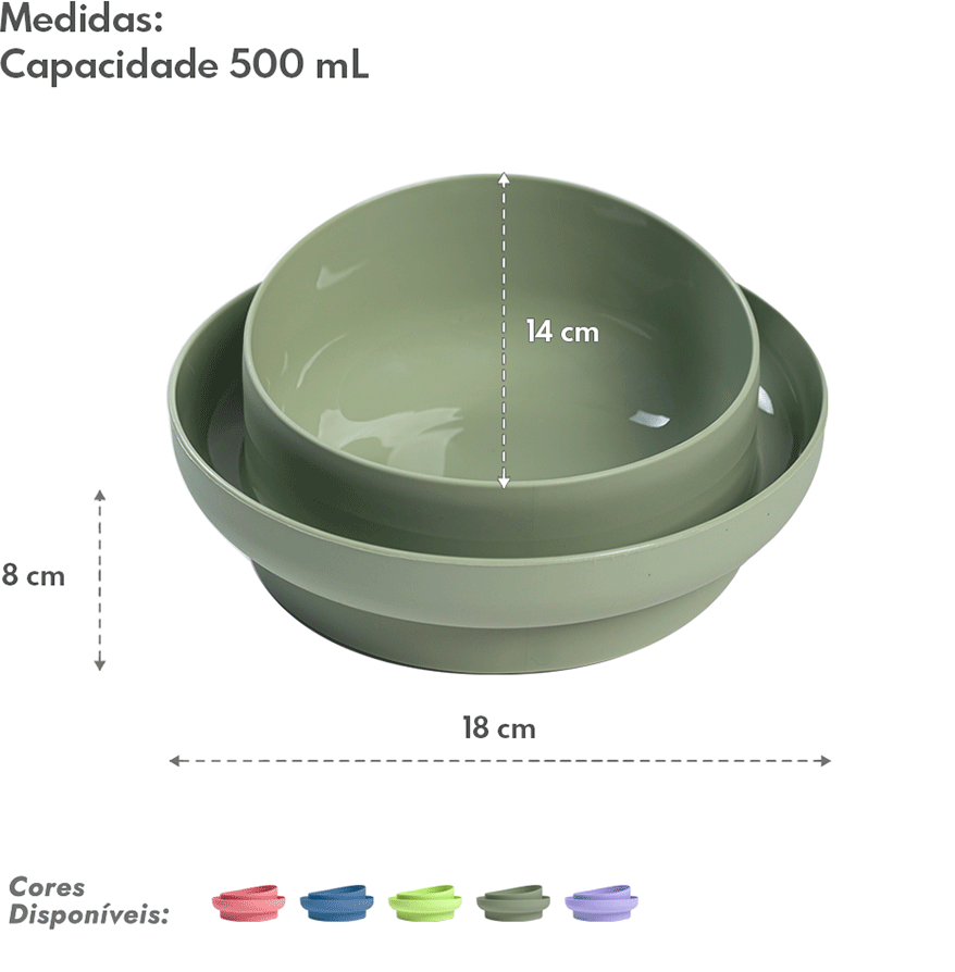 Comedouro Familia de Estimação Antiformiga Verde para Cães - Tam. M