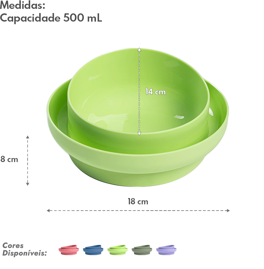 Comedouro Familia de Estimação Antiformiga Verde Cítrico para Cães - Tam. M