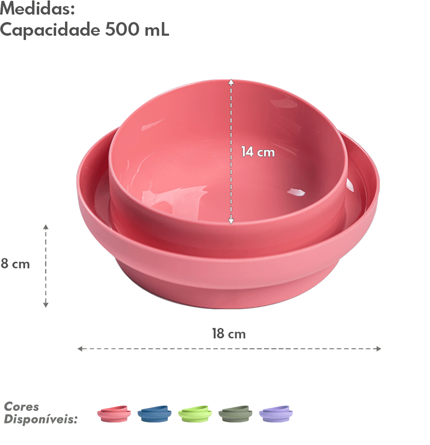 Comedouro Familia de Estimação Antiformiga Rosa para Cães - Tam. M