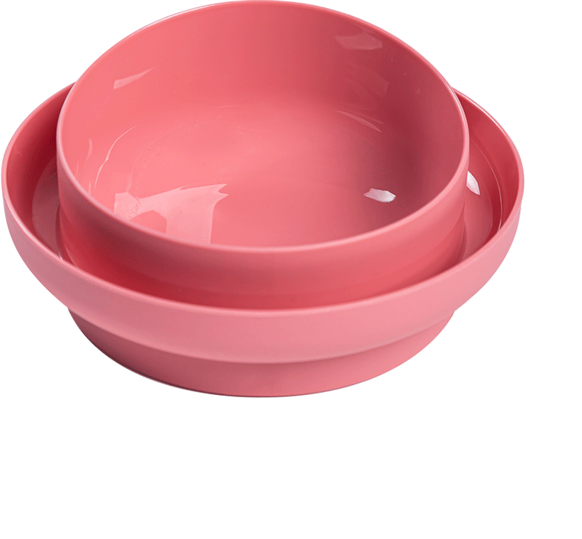Comedouro Familia de Estimação Antiformiga Rosa para Cães - Tam. M