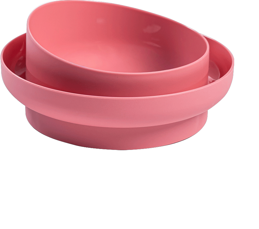 Comedouro Familia de Estimação Antiformiga Rosa para Cães - Tam. M