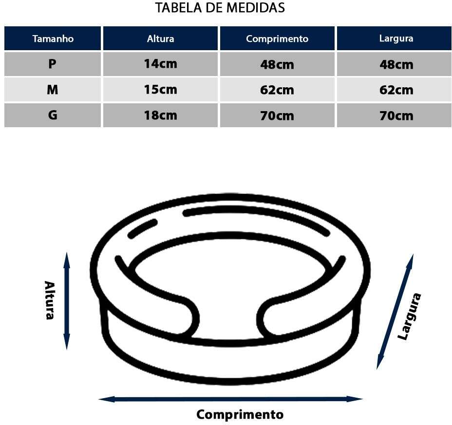 Cama Redonda Meau Sherpa Cinza - Tam. P