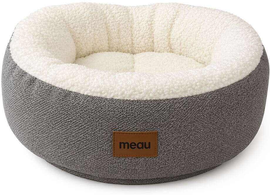Cama Redonda Meau Sherpa Cinza - Tam. P