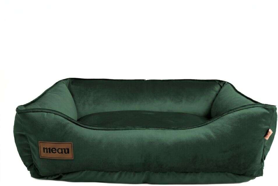 Cama Retangular Meau Veludo Verde - Tam. G