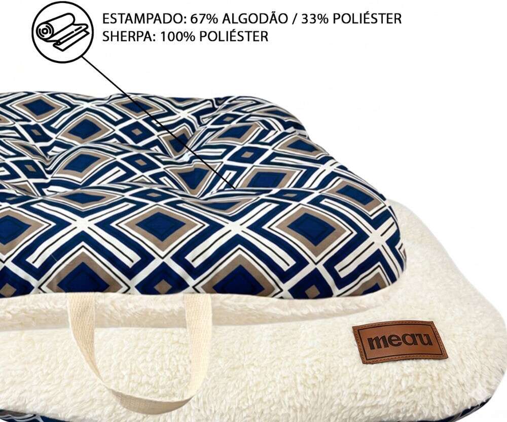 Almofada Meau com Alça Xadrez - Tam. M