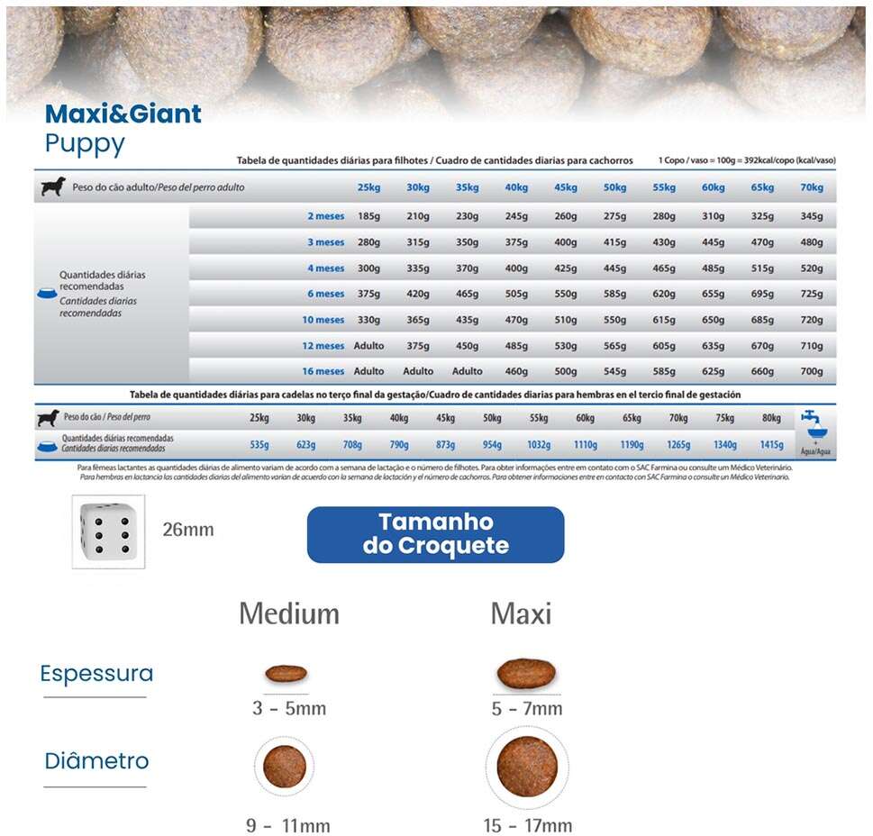 Ração Farmina N&D Ancestral Grain Selection Frango, Frutas e Cereais para Cães Filhotes Raças Grandes - 15Kg