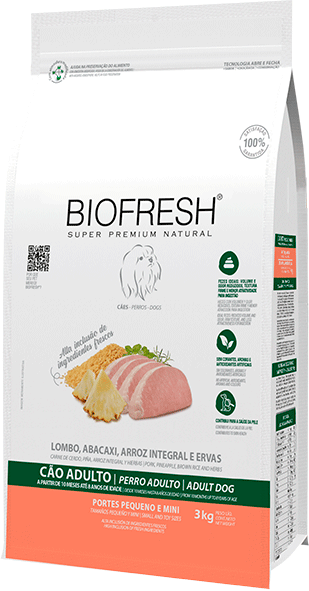 Ração Seca Biofresh Lombo e Abacaxi para Cães Porte Mini e Pequeno - 3Kg