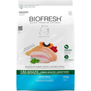 Ração Seca Biofresh Mix de Carne, Frutas, Legumes e Ervas Frescas Cães Adultos de Raças Médias - 15Kg