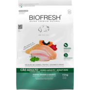 Ração Seca Biofresh Mix de Carne, Frutas, Legumes e Ervas Frescas Cães Adultos de Raças Grandes e Gigantes - 15Kg