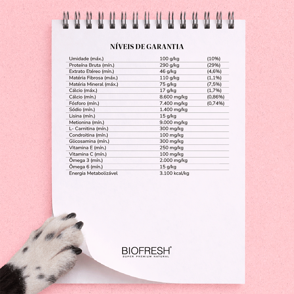 Ração Seca Biofresh Mix de Carne, Frutas, Legumes e Ervas Frescas Light Cães de Raças Médias - 10,1Kg