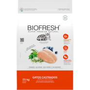 Ração Seca Biofresh Frango Fresco, Alecrim, Chá Verde e Blueberry para Gatos Castrados - 7,5Kg
