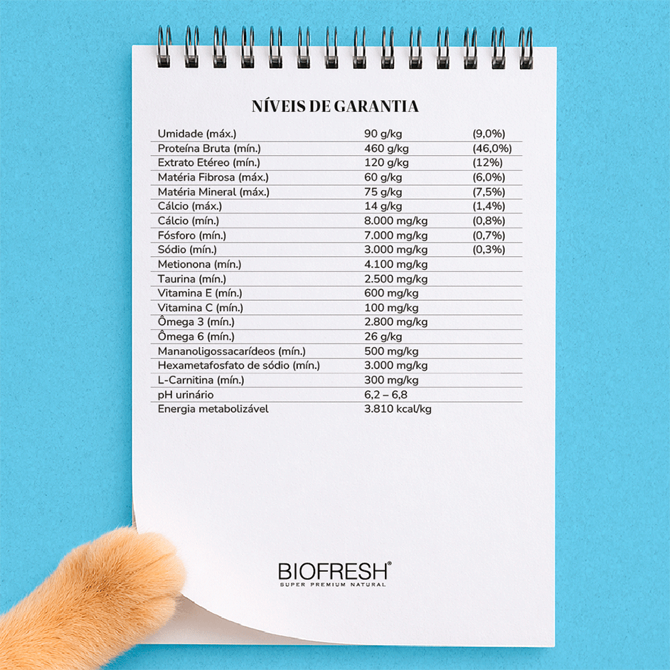 Ração Seca Biofresh Salmão, Alecrim, Chá Verde e Blueberry para Gatos Castrados - 7,5Kg