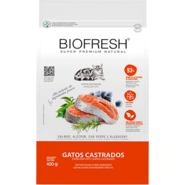 Ração Seca Biofresh Salmão, Alecrim, Chá Verde e Blueberry para Gatos Castrados - 400 g