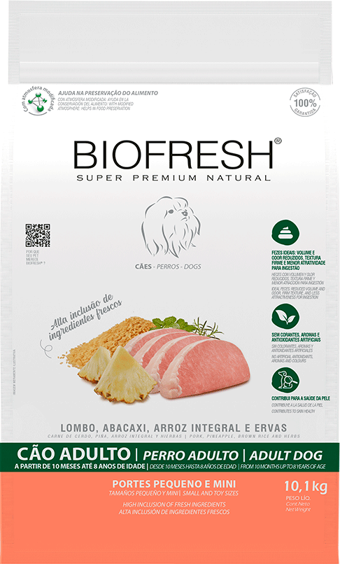 Ração Seca Biofresh Lombo e Abacaxi para Cães Porte Mini e Pequeno - 10,1Kg