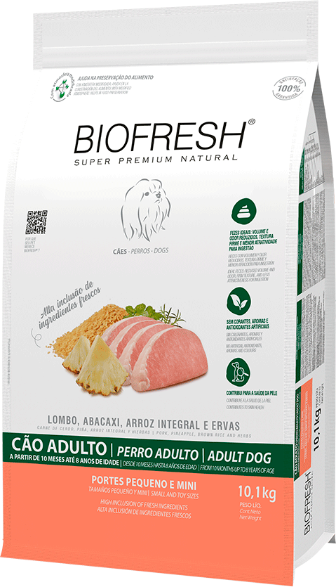 Ração Seca Biofresh Lombo e Abacaxi para Cães Porte Mini e Pequeno - 10,1Kg