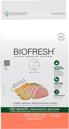 Ração Seca Biofresh Lombo e Abacaxi para Cães Porte Mini e Pequeno - 1Kg