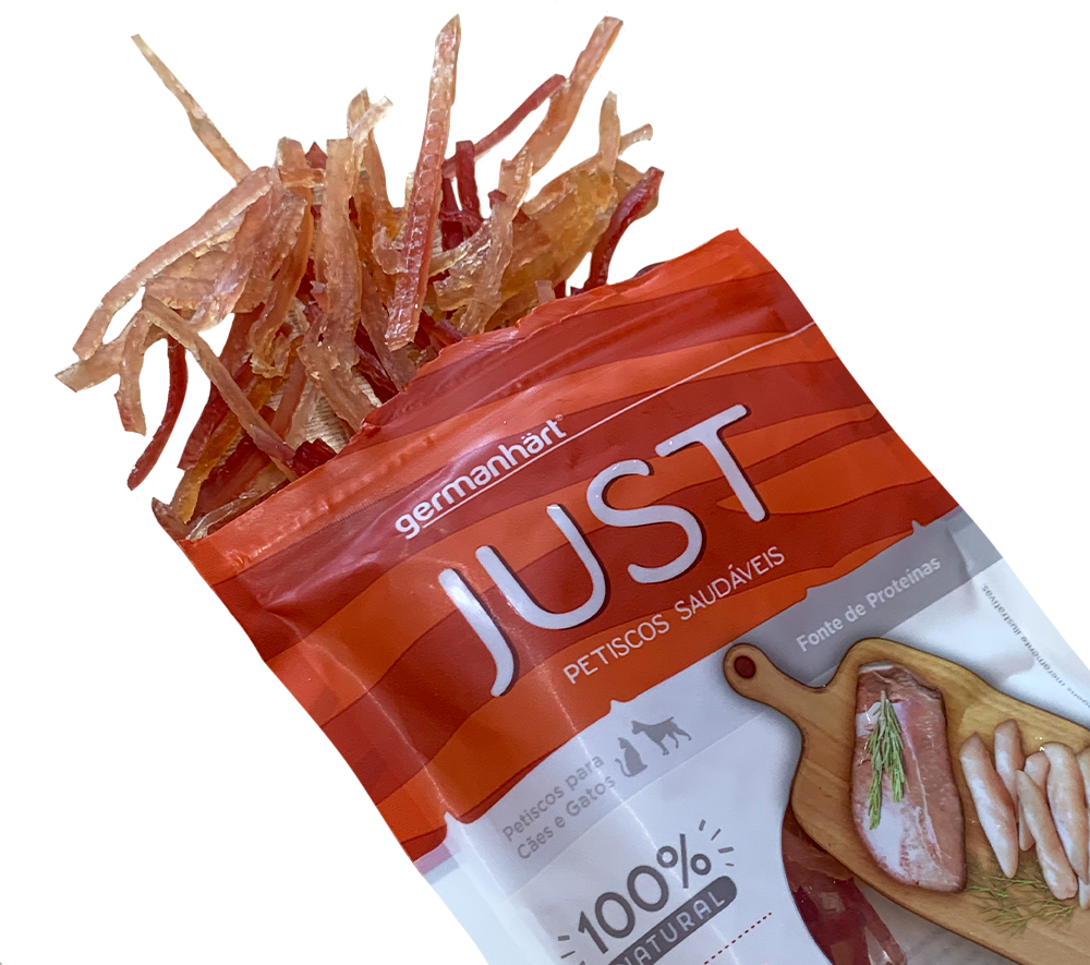 Petisco Natural Just sabor Mix de Pato e Frango para Cães e Gatos - 75 g