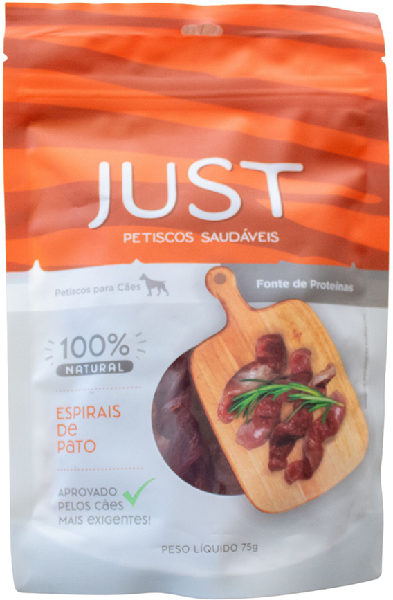 Petisco Natural Just sabor Pato para Cães - 75 g