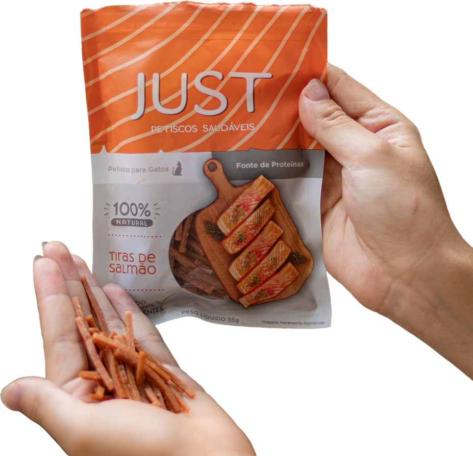 Petisco Natural Just sabor Salmão para Gatos - 55 g