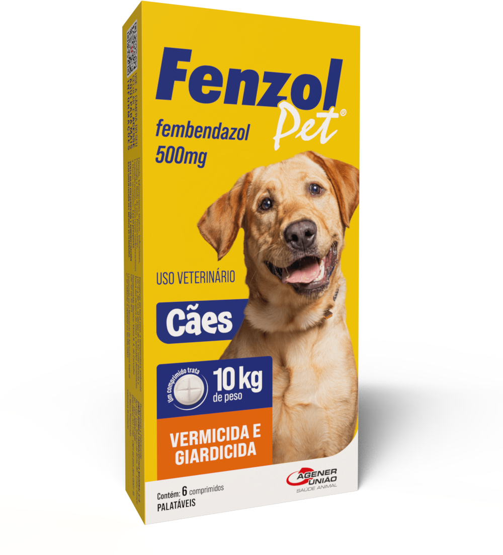 Antiparasitário Fenzol Pet 500 mg para Cães - 6 Comprimidos