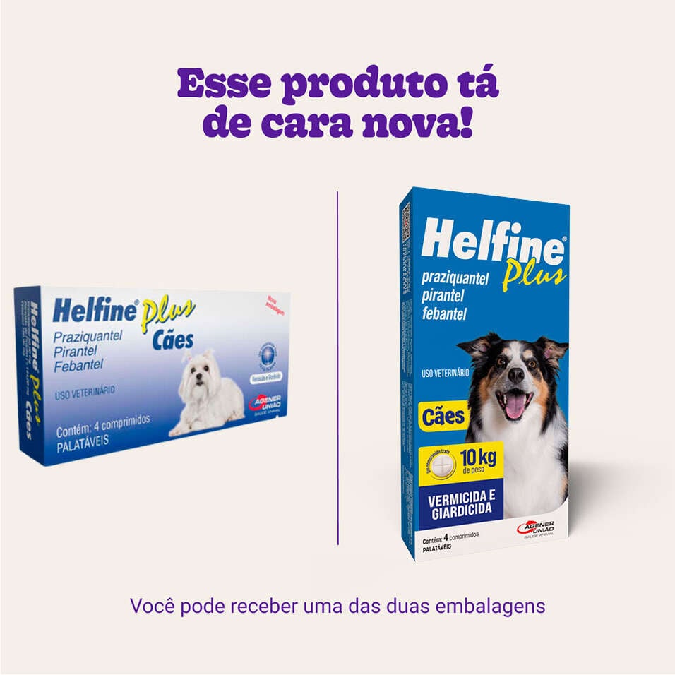 Helfine Plus para Cães - 4 Comprimidos