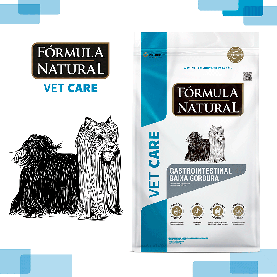 Ração Seca Fórmula Natural Vet Care Gastrointestinal Baixa Gordura para Cães - 10,1Kg