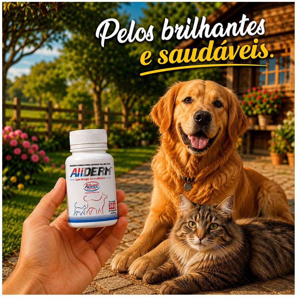 Suplemento Alivet Aliderm 60 Comprimidos - 600 mg