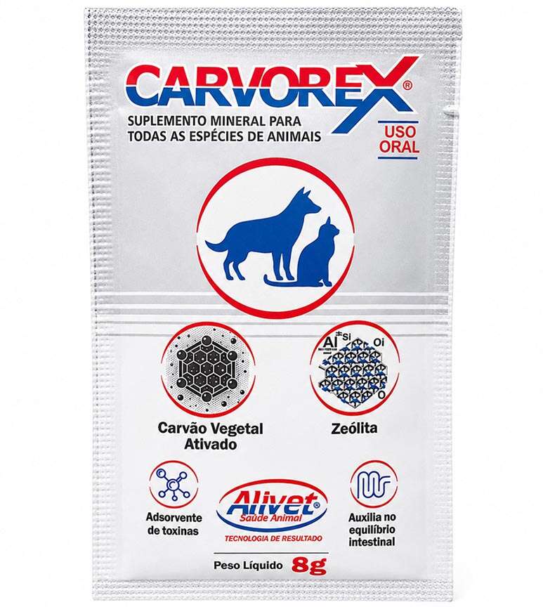 Suplemento Vitamínico Mineral Aminoácido Alivet Carvorex pó - 8 g