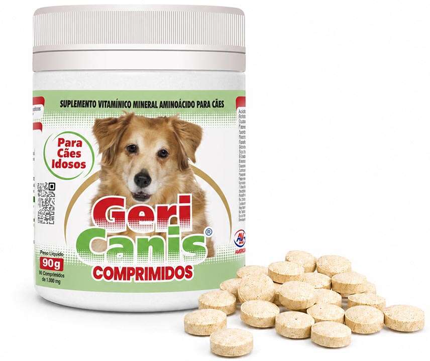 Suplemento Vitamínico Alivet Geri Canis Comprimidos para Cães - 90 g
