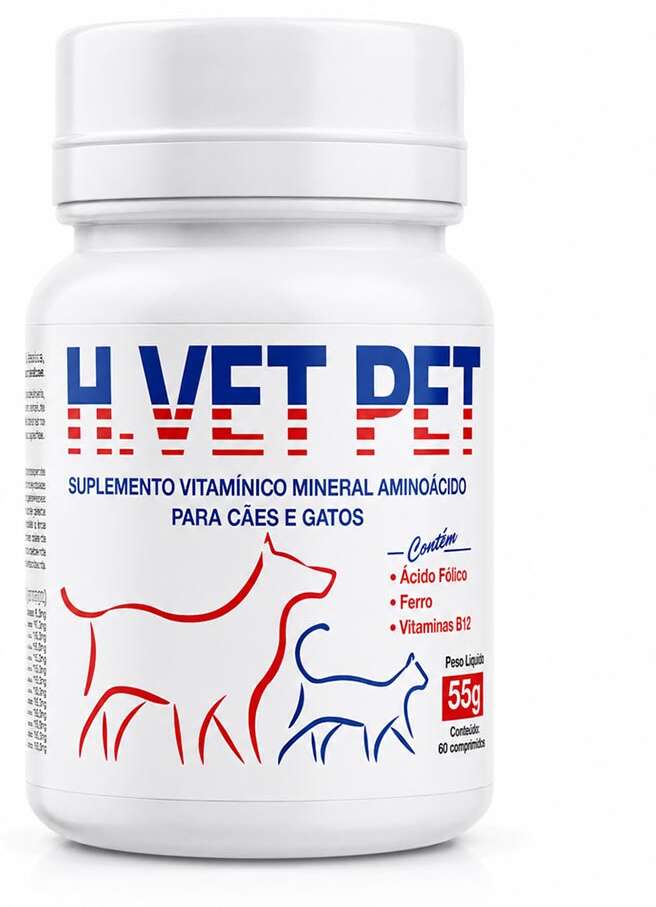 Suplmento Alivet H. Vet Pet 60 Comprimidos - 600 mg