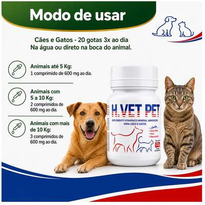 Suplemento Alivet H. Vet Pet 60 Comprimidos | Petlove