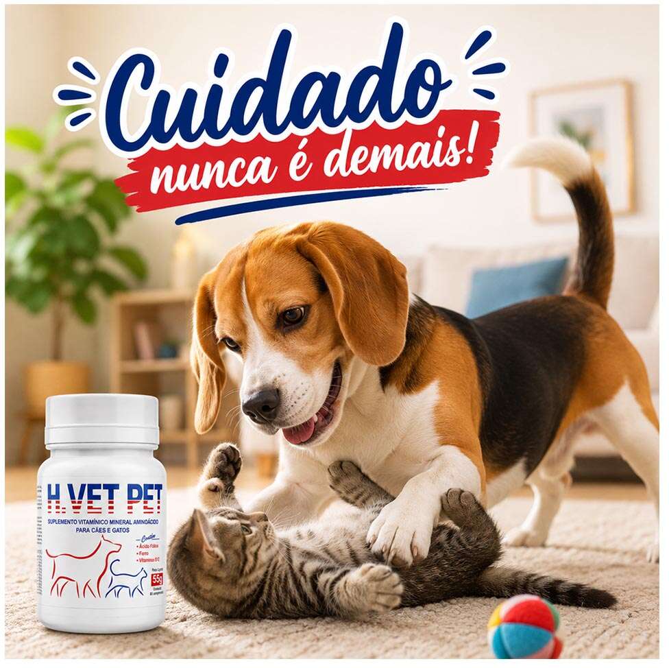 Suplmento Alivet H. Vet Pet 60 Comprimidos - 600 mg