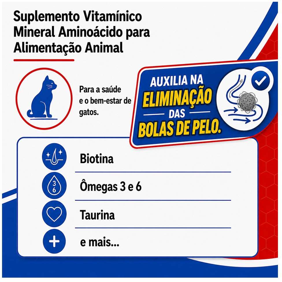 Suplemento Vitamínico Alivet No Ball Cat Pasta para Gatos - 34 g