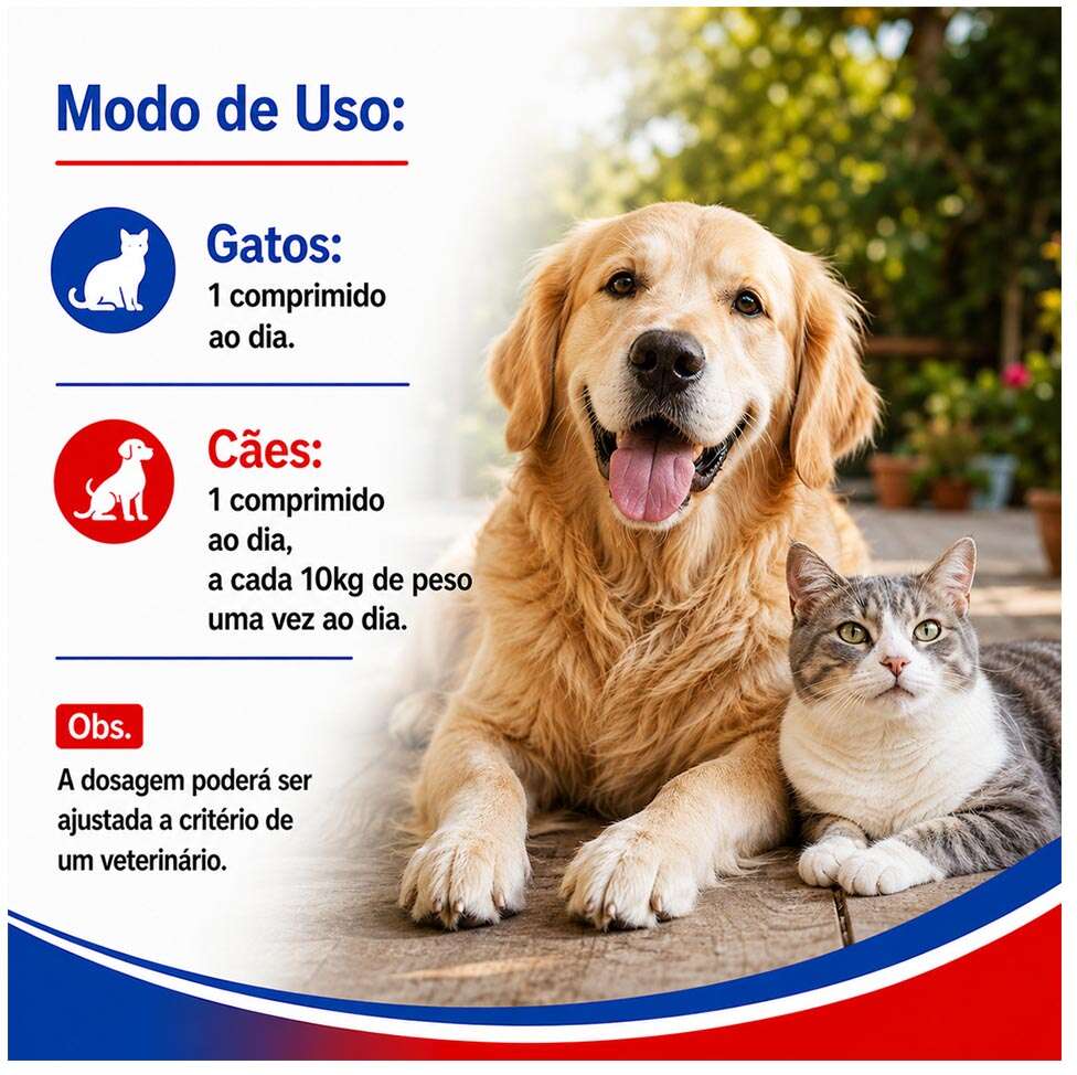 Suplemento Vitamínico Alivet OrthoPet Condroitina e Glicosamina para Cães e Gatos - 30 Cápsulas