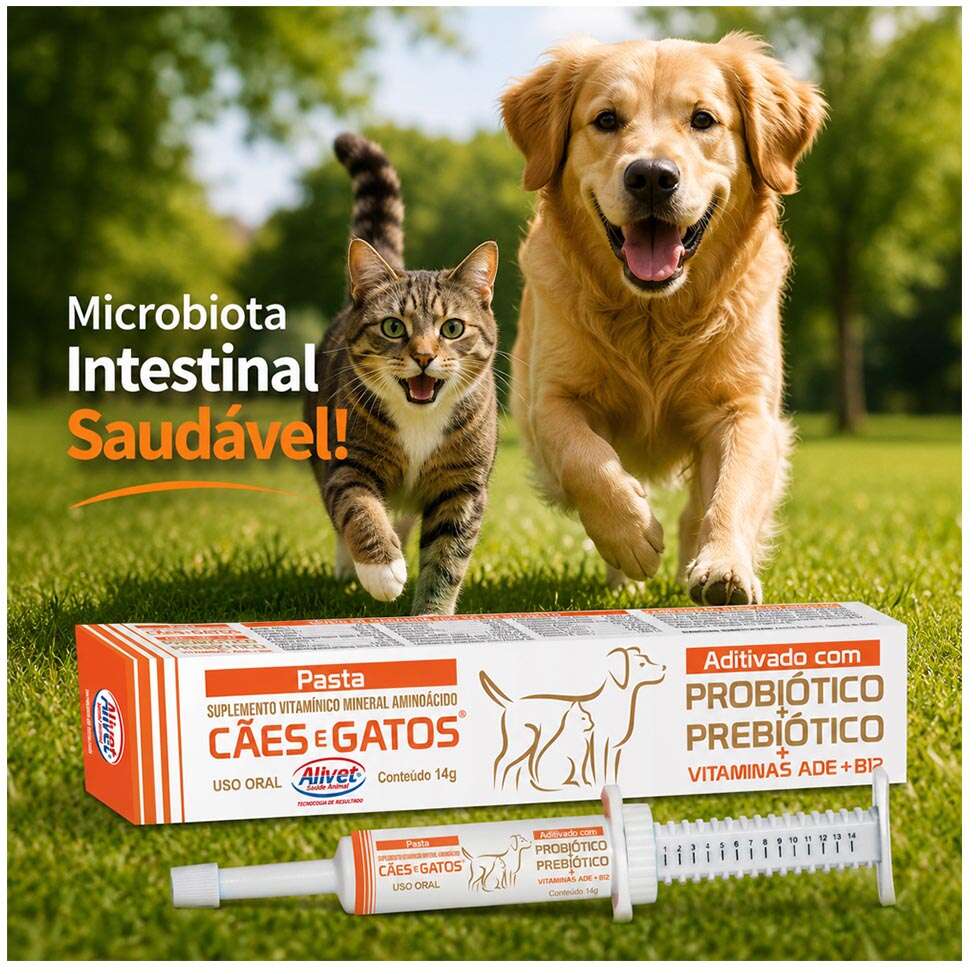 Suplemento Vitamínico Mineral Probiótico Alivet Power Sea Pasta - 14 g