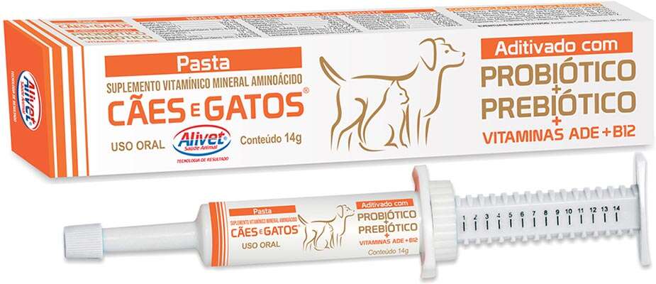Suplemento Vitamínico Mineral Probiótico Alivet Power Sea Pasta - 14 g