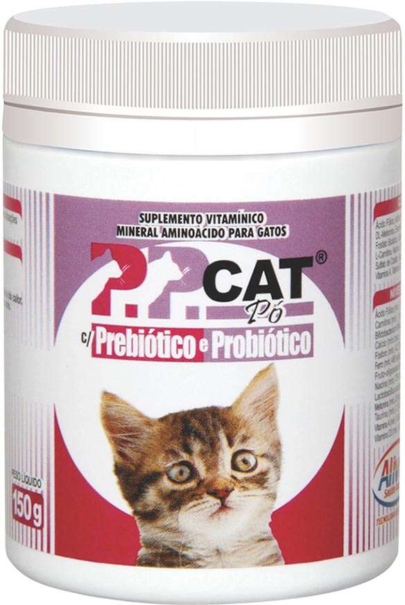 Suplemento Vitamínico Alivet P.P. Cat Prebiótico e Probiótico para Gatos - 150 g