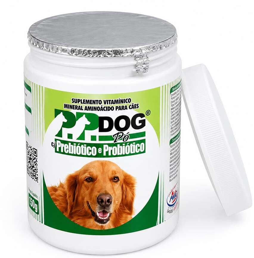 Suplemento Vitamínico Alivet P.P. Dog Prebiótico e Probiótico em Pó para Cães - 150 g