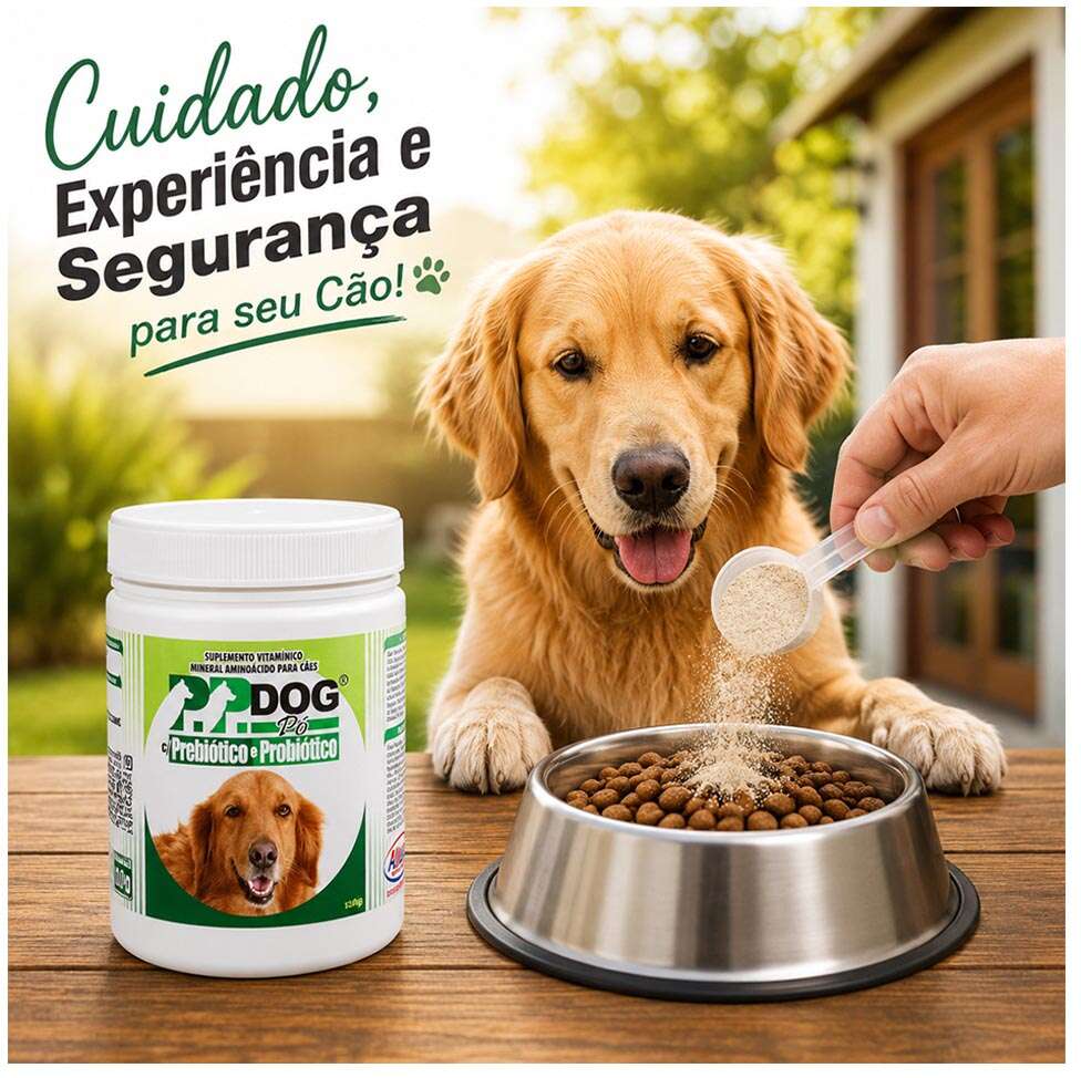 Suplemento Vitamínico Alivet P.P. Dog Prebiótico e Probiótico em Pó para Cães - 150 g