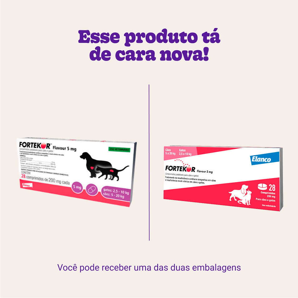 Tratamento para Insuficiências Elanco Fortekor Flavour - 5 mg