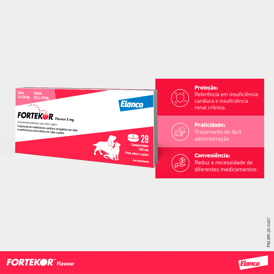 Tratamento para Insuficiências Elanco Fortekor Flavour - 5 mg