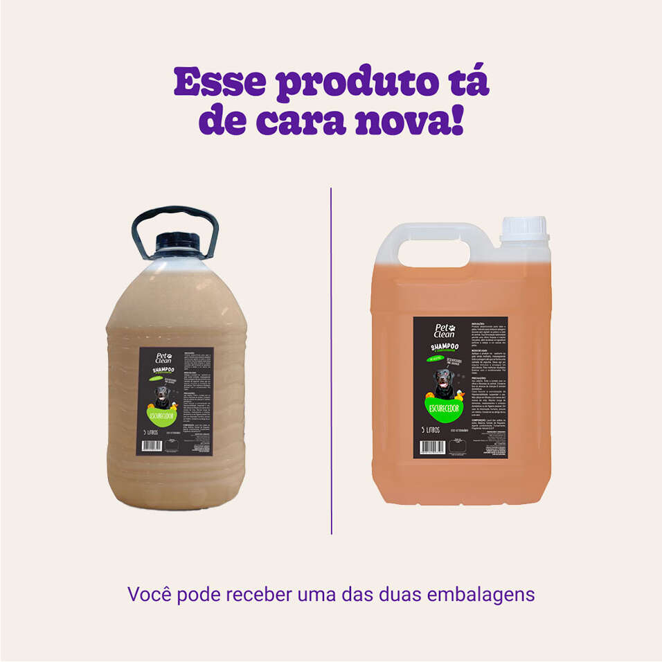 Shampoo e Condicionador Pet Clean Escurecedor para Cães e Gatos - 5 Litros