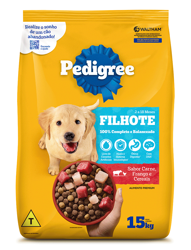 Ração Pedigree Junior para Cães Filhotes de Raças Médias e Grandes - 15Kg