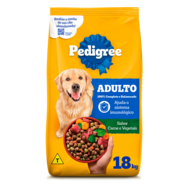 Ração Seca Pedigree Carne e Vegetais para Cães Adultos Raças Médias e Grandes - 18Kg