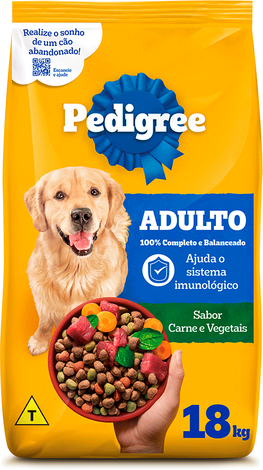 Ração Pedigree Carne Frango e Cereais Cães Filhotes - 18Kg