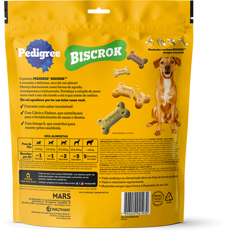 Biscoito Pedigree Biscrok para Cães Adultos Multi - 1Kg